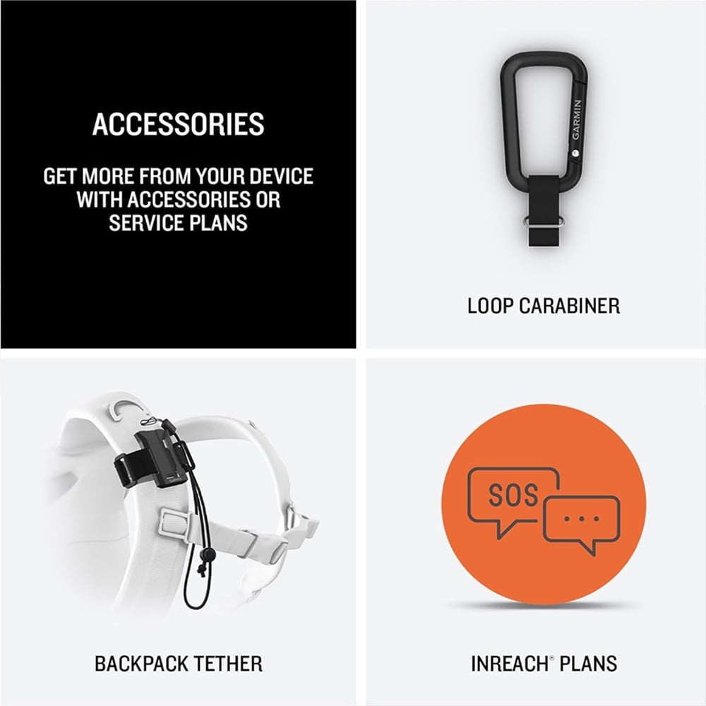 Garmin inReach Mini 3 Compact SOS Satellite Communicator with Touchscreen 010-03387-00 Bundle with Wearable Commuter Front and Rear Safety Light and 2-Pack Tactical Emergency Paracord Bracelet