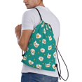 thumbnail image 3 of Drawstring Backpack - Cute Fried Egg Skull Gym Bag for Women Men Water Resistant Drawstring Bags Sackpack for Gym Shopping Sport Yoga, 3 of 8