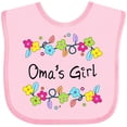 thumbnail image 3 of Inktastic Omas Girl- bright flowers Girls Baby Bib, 3 of 4