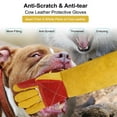 thumbnail image 2 of Heavy-Duty Bite-Resistant Gloves for Animal Handling - 60cm Durable PU Leather Protection with Reinforced Grip for Safe Training and Interaction with Cats, Dogs, Birds, and Reptiles, 2 of 6