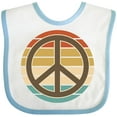 thumbnail image 3 of Inktastic Retro Peace Sign Sunset Boys or Girls Baby Bib, 3 of 4