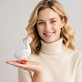 thumbnail image 6 of Mini Porch Goose Statue 5 Inch Desktop Goose Cute Desk Accessories for Women Office Decor for Home Classroom Shelf Living Room Bedroom Display, 1 Pack, 6 of 6