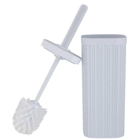 Bath Bliss Sailor Knot Toilet Brush - White with Grey Handle (Dims: 6.3 x 5.3 x 16)