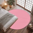 thumbnail image 3 of Pink Round Rugs 4ft, Farmhouse Solid Pink Color Modern Art Non Slip Washable Rug Runner, Low Pile Indoor Floor Carpet Mat Bathroom Rugs for Living Room, Bedroom, Kids Room, 3 of 9