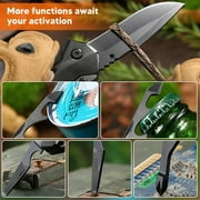 Outdoor Stainless Steel Knife/Pliers/Nail File/Bottle Opener/Screwdriver/Serrated Knife, Hidden Folding Closure, Portable Multi-Function Tool With Flint And Bit Father‘s Gifts for Men Set