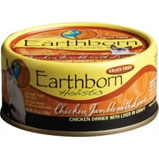 Earthborn Holistic Grain Free Chicken Jumble with Liver Canned Cat Food 5.4oz, case of 24
