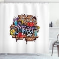 thumbnail image 1 of Ambesonne Youth Shower Curtain, Street Life Graffiti Art, 69"Wx84"L, Multicolor, 1 of 3
