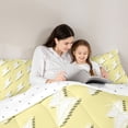 thumbnail image 4 of Erosebridal Kawaii Cartoon Lightning Full Size Comforter Sets,Yellow And White Bedding Sets For Girls Kids, Reversible 3 Pieces, 4 of 7