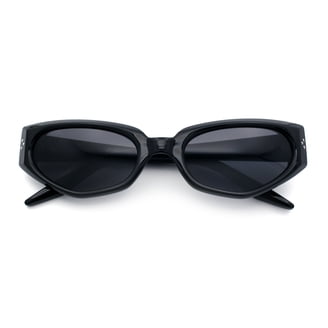 Womens Polarized 90s Modified Oval Cat Eye Metal Rim Fashion  display picture 1