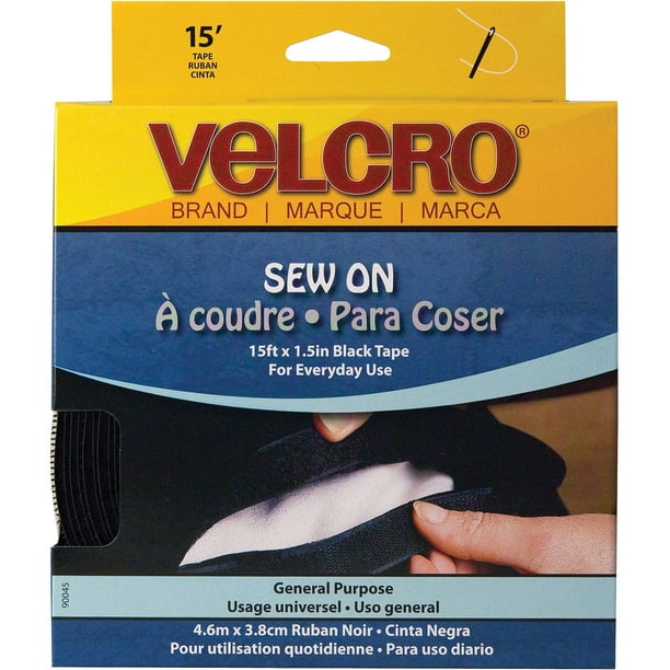 Velcro Sew-On Tape, 15 ft x 1.5" - Walmart.com - Walmart.com