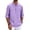 Purple, variant on Satingcolo Linen Henley Shirts for Men V Neck Long Sleeve Band Collar Button Shirts Casual Breathable Vacation Hippie Top,White L