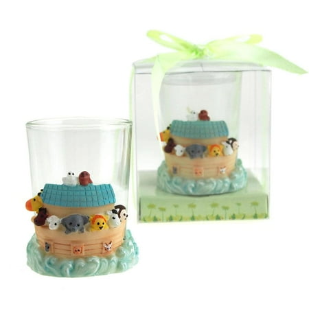 Noahs Ark Baby Shower Tea - Baby Shower Favor Souvenir, Noahs Ark / Votive Candle. 3-Inch