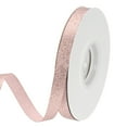 thumbnail image 1 of Uxcell Lotus Pink Metallic Glitter Ribbon Roll, 3/8 Inch x 25 Yards Sparkly Ribbon Single Sided Cut Edge Design Gift Wrapping Fabric Rolls for DIY Crafts Wedding Party Home Decor, 1 of 7