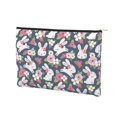 thumbnail image 2 of Fotbe Rabbit And Rose Reusable Cosmetic Bag Makeup Bag for Women Large Travel Cosmetic Pouch Girls' Make Up Organizer, 2 of 8