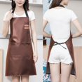 thumbnail image 4 of HWZWT PU Adjustable Oil-proof Apron for Kitchen Dishwashing Baking Waterproof, 4 of 5