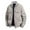 #158-Gray, variant on Donemore Men's Windproof & Warm PU Leather Jacket Solid Color Stand Collar Zipper & Button Closure Multi-Pockets Classic Casual Bomber Coat