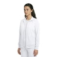 thumbnail image 5 of Natural Uniforms Women’s Zip-Front Warm-Up Jacket – 4-Way Stretch, Moisture-Wicking, Contemporary Fit–Medical Scrubs Jacket (White, Medium), 5 of 7
