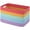 Red, variant on Red Large Rainbow Cotton Rope Storage Basket with Handles, Woven Organizer, 37x25x22cm