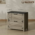 thumbnail image 3 of HOMCOM 2 Drawer File Cabinet Lateral Filing Cabinet for Home Office, Grey, 3 of 10