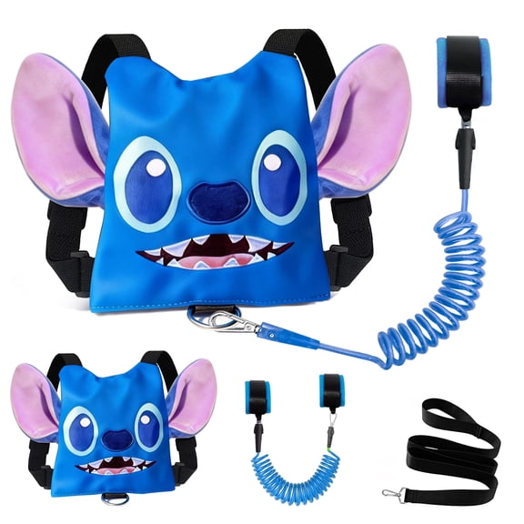 Stitch Toddler Leash, 3-in-1 Child Leash Set - 2m. Stitch Toddler Leash and Child Wrist Strap, Perfect for Travel and Walks