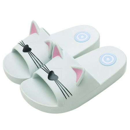 

Qepwscx Kids Girls Boys Home Slippers Cartoon Cat Floor Family Shoes Beach Sandals Clearance