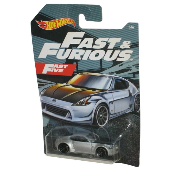 Hot Wheels Fast & Furious (2018) Silver Nissan 370Z Toy Car 5/6
