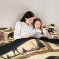 thumbnail image 4 of Manfei Vintage Bear Queen Comforter Set,Jungle Animals Comforter Sets Queen,Brown,Black Reversible,3pcs,1 Comforter and 2 Pillowcases, 4 of 7