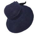 thumbnail image 4 of Wosthever Sombreros de verano para mujer, sombrero de sol con protección y detalle de lazo de ala ancha para mujer, novedad Escalada azul marino Tipo de malla, 4 of 6