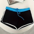 thumbnail image 6 of Men's 3" Short Swim Trunks - Square Leg Boxer Bikini Swimsuit Briefs European Swimwear Booty Shorts Black, 6 of 7