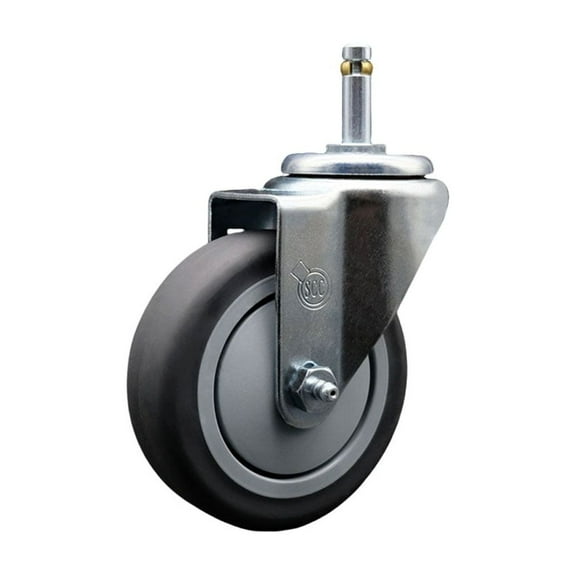 4 Inch Thermoplastic Rubber Wheel Swivel 7/16 Inch Grip Ring Stem Caster SCC