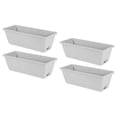 thumbnail image 3 of koolsoo 4 Pieces Flower Window Box Vegetable Planters with Trays for Windowsill Yard light grey, 3 of 9