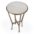 thumbnail image 2 of Butler Specialty Switlania White Marble & Gold Aluminum  Contemporary Side Table, 2 of 9