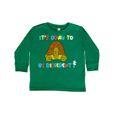 

Inktastic Autism Awareness It s Okay to be Different Silly Turtle Gift Toddler Boy or Toddler Girl Long Sleeve T-Shirt