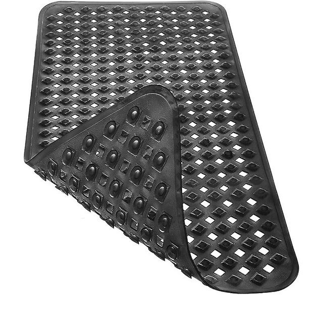 Alfombra de baño antideslizante agradable para la piel Alfombra de baño antideslizante de 88x39 cm Alfombra de ducha lavable a máquina y resistente al moho sin BPA (negro),