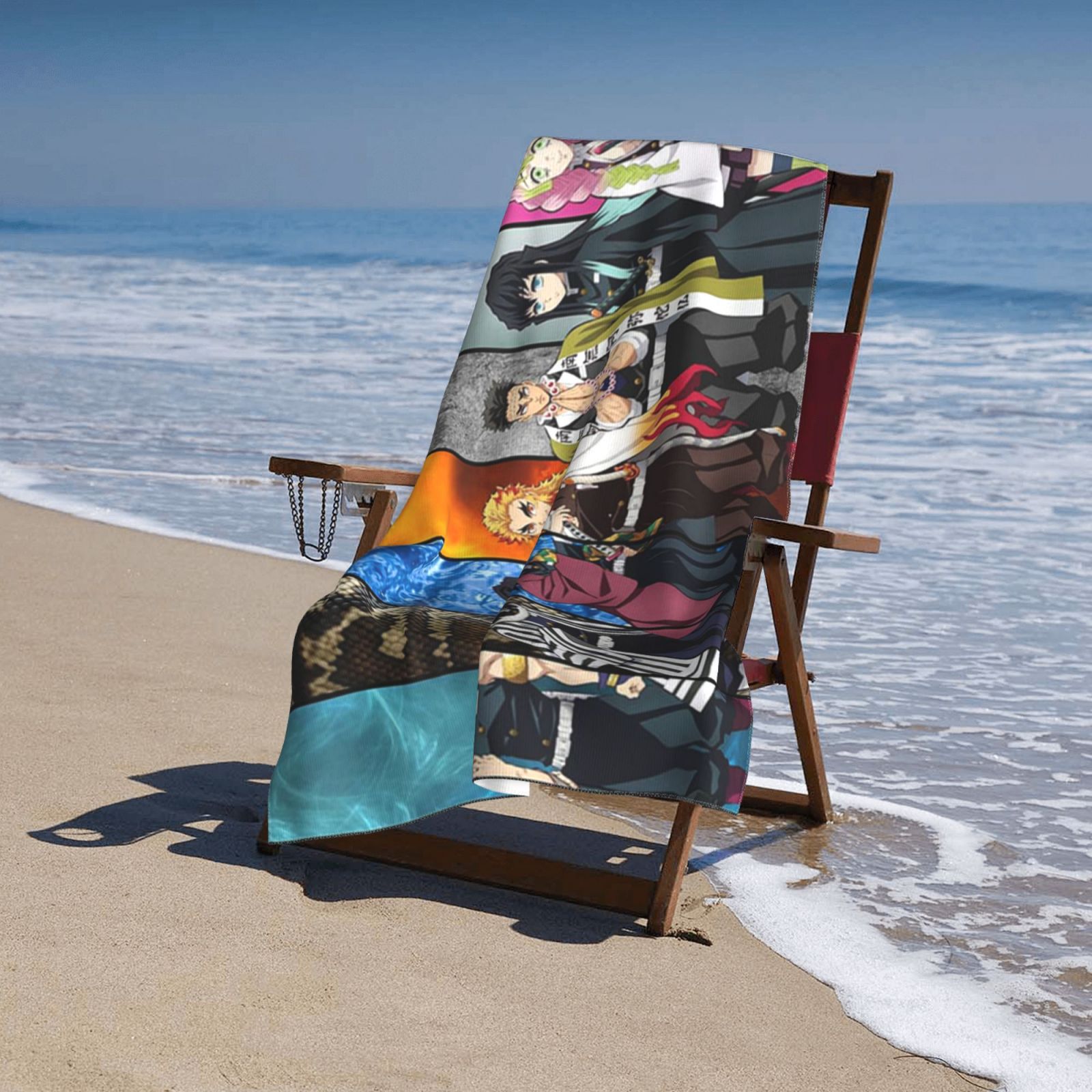 Demon Slayer Beach Towels Soft Bath Blanket Camping Towels For Travel, Swim, Gym One Size