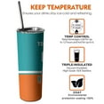 thumbnail image 6 of Miami 20oz Customs stainless steel Insulated tumbler with Lid and Straws, Personalized football gifts for fans, Travel Cup Adds Your Name and Number, 6 of 7