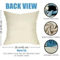 thumbnail image 2 of Warm Winter Wishes Blue Decorative Throw Pillow Covers 18 x 18 Set of 4, Cozy Vibes Pine Needle Farmhouse Outdoor Pillowcase, Christmas Plaid Bow Cushion Case Home Decor, 2 of 6