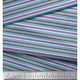 thumbnail image 3 of Soimoi Tissu Poly Georgette à Rayures Horizontales au Mètre 52 Pouces de Large, 3 of 5