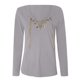 thumbnail image 4 of Jersey de manga larga ajustado con cordón sólido informal a la moda para mujer Pompotops gfhjh23492, 4 of 4