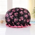 thumbnail image 2 of MesaSe 4 Pcs Bonnet de Douche Imperméable Bonnets de Douche pour Femmes Élastique Réutilisable Bonnet de Bain pour Cheveux Protection de l'Environnement Bonnets de Bain pour Cheveux Double Couches Imperméables Bonnet de Douche, 2 of 6