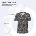 thumbnail image 3 of Hirioo Spider Cobweb for Men's Baseball T-shirt Shirts Short Sleeve Casual Summer Button Stretch T Shirts,Size S-4XL-4X-Large, 3 of 7