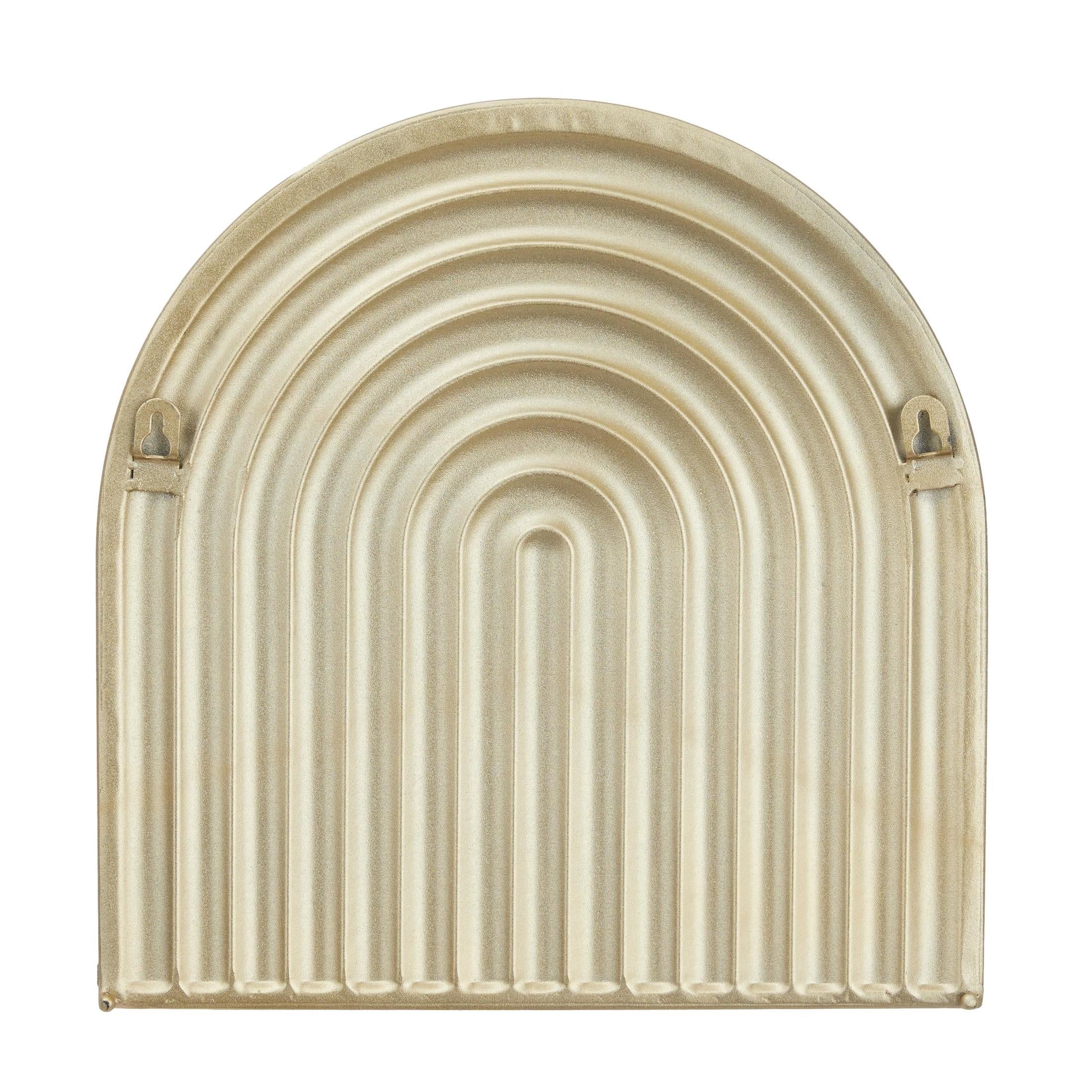 CosmoLiving by Cosmopolitan 12", 11"W Arched 2-Tier Gold Wall Shelf (2 Count)