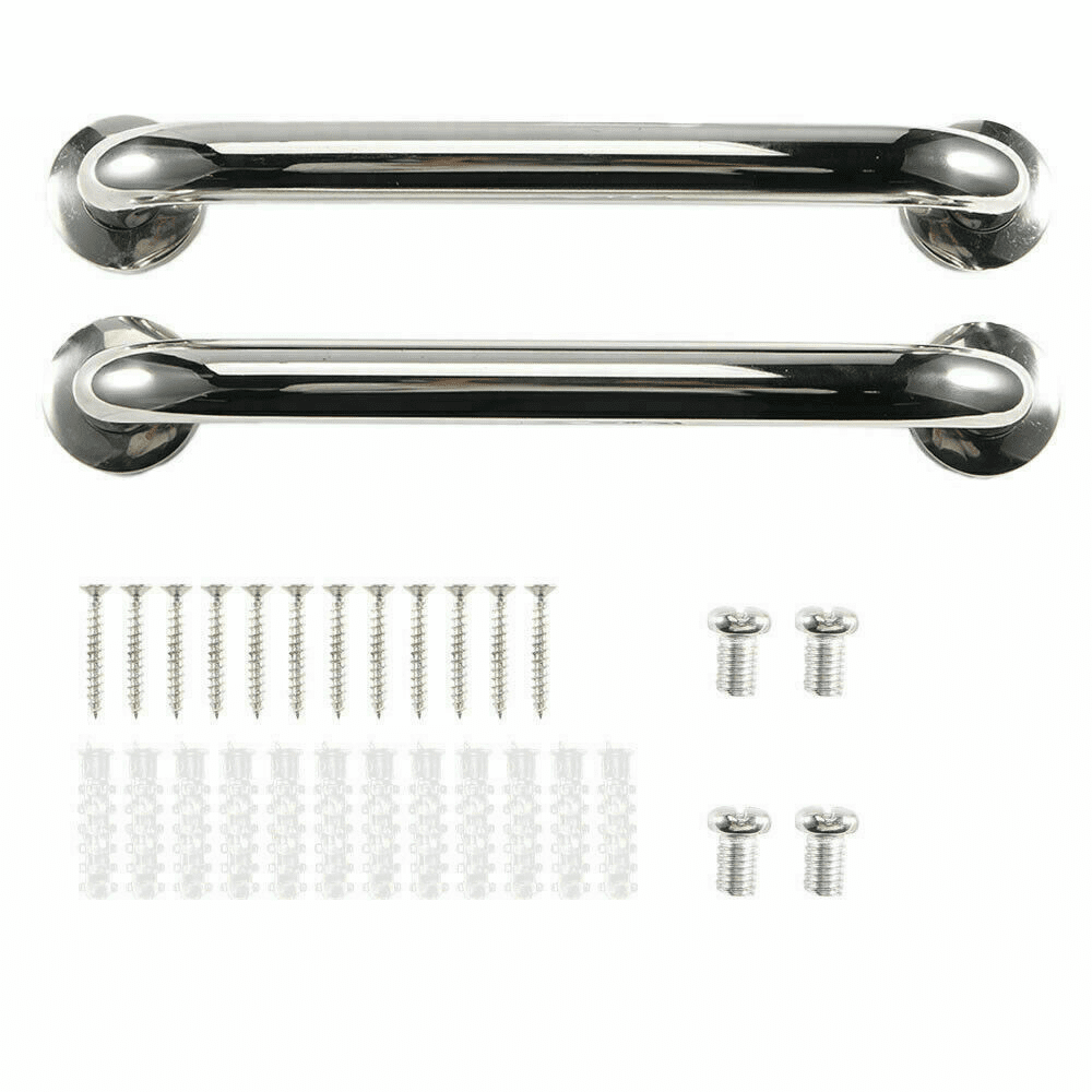 G · PEH 2Pcs Stainless Steel Grab Bar Bathroom Safety Handicap Shower Tub Handle Support