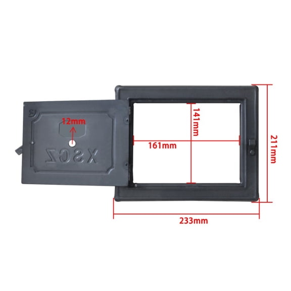 1PCS 233x211mm Chimney Access Door for Fireplace Firewood Ash Dump Wood Stove Door Replacement Vertical / Horizontal Furnace