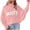 Pink, variant on Women's Christmas Turtleneck Sweater Long Sleeve Letter Print Pullover Top Hot Pink XL