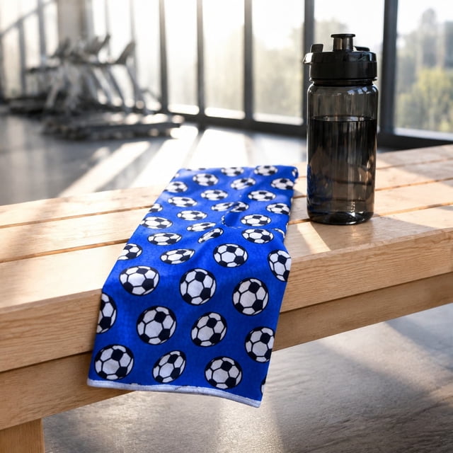 Soccer Print Towel Cold Dry Sports Towel Breathable Towel For Soccer