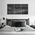 thumbnail image 3 of North Carolina Skyline Canvas Paintings Wall Art for Living Room 3 Piece American Cityscape Wall Decor Living Room Dusk Sunset Black and White Wall Art Stretched and Framed Ready to Hang (48"Wx24"H), 3 of 5