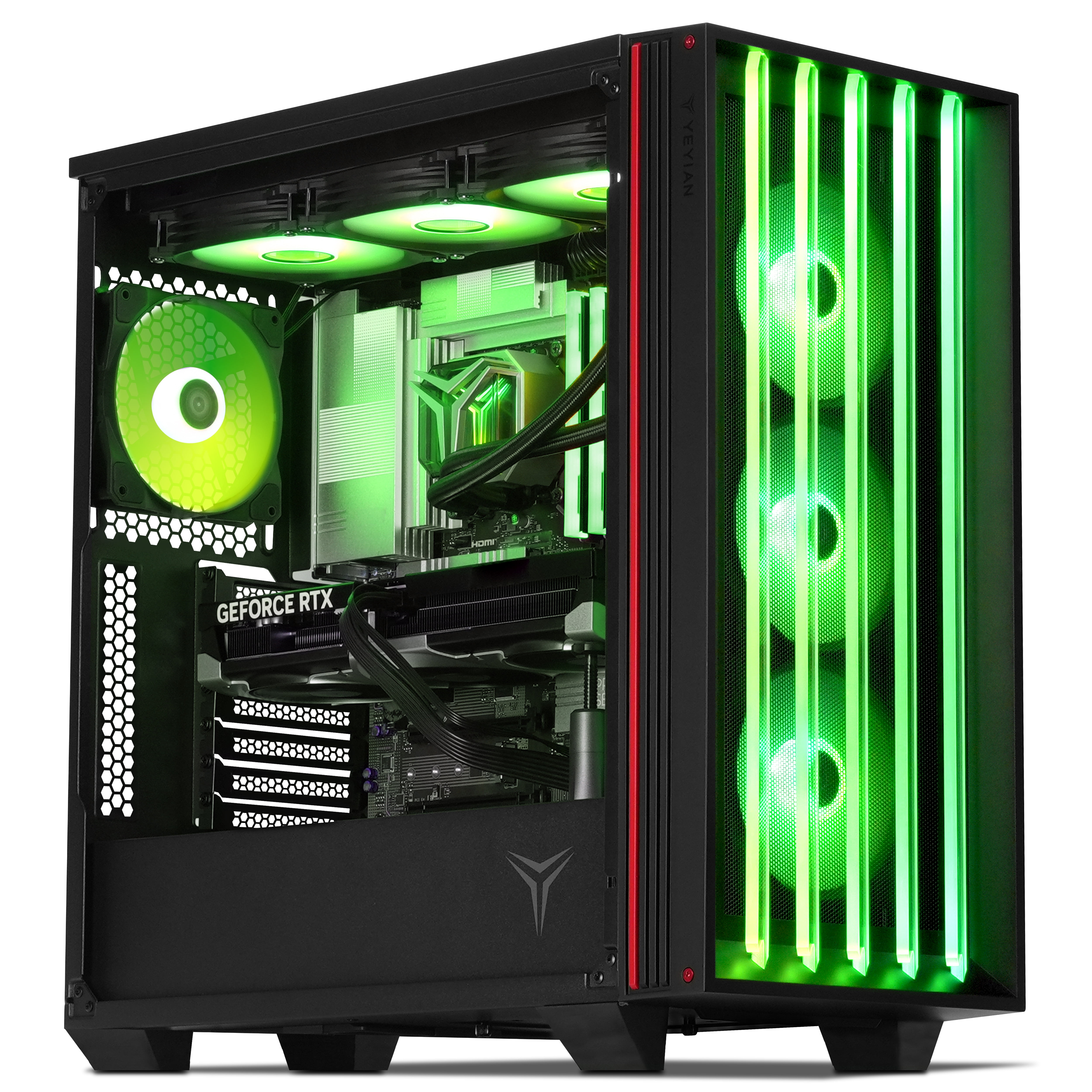 YEYIAN Gaming Desktop PC. AMD RYZEN 7 7800X3D, Nvidia GeForce RTX 5090 32GB VRAM GDDR7, 360mm AIO, 2TB NVMe, 32GB 6000MHz, 1000W PSU Windows 11 Home - YPA-MS780DC-5901N