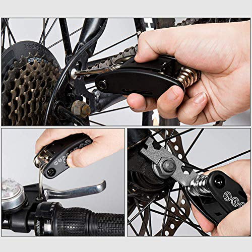 Bluesnow Mini Bike Pump & Glueless Puncture Repair Kit for Both Presta & Schrader Valve 