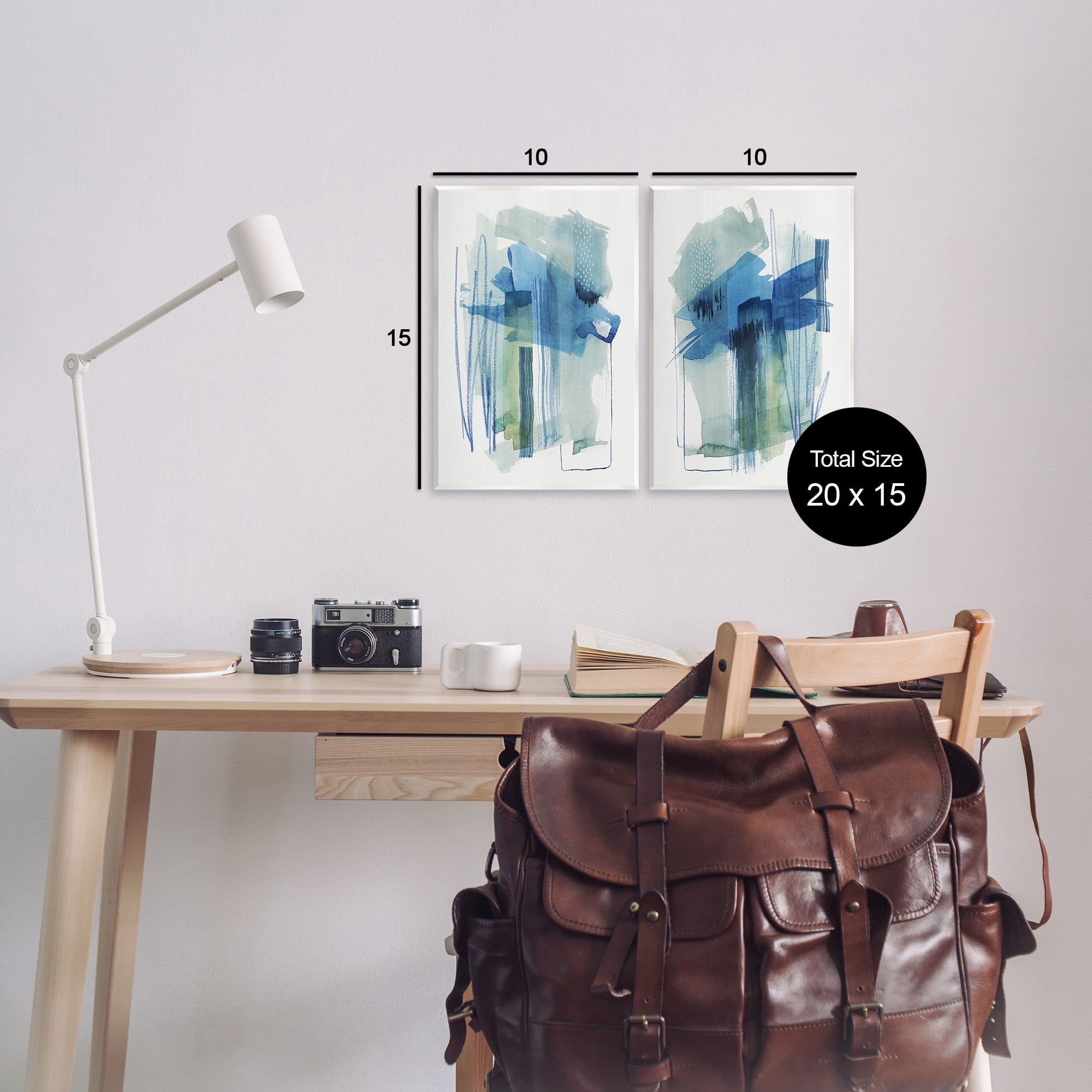 Stupell Industries Chaotic Brushed Watercolor Abstract Painting Unframed Art Print Wall Art, 10 x 15, Set of 2